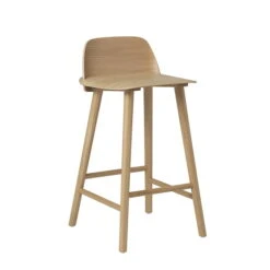 Muuto - Nerd Bar Stool H 65 Cm, Oak