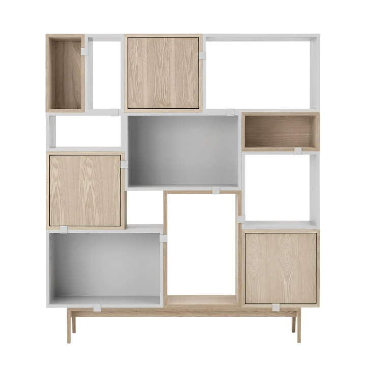 Muuto - Stacked System Shelf Module Without Rear Panel, Small / Oak - Image 3