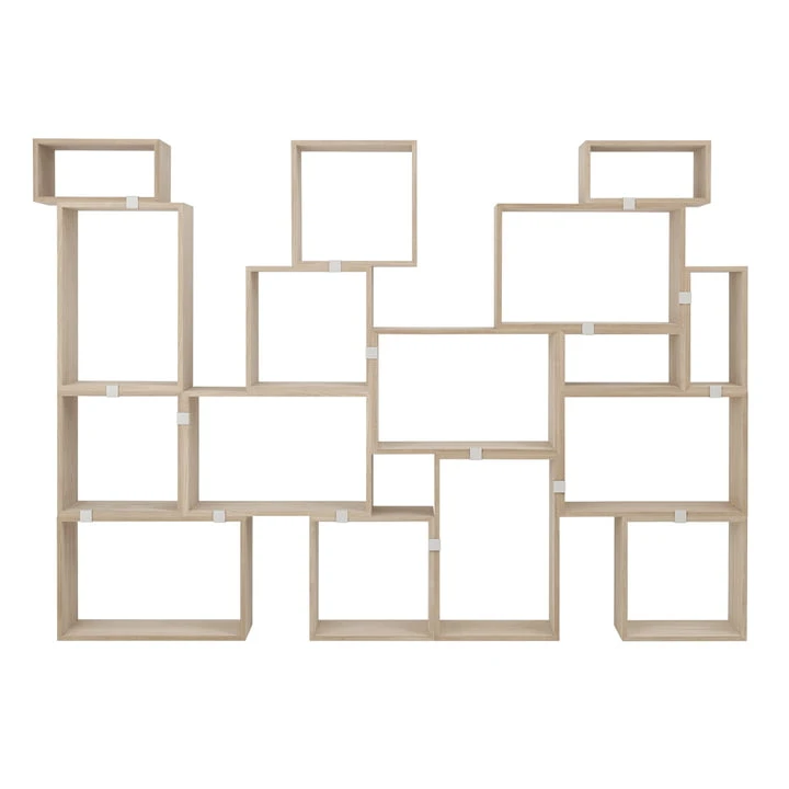 Muuto - Stacked System Shelf Module Without Rear Panel, Small / Oak - Image 2