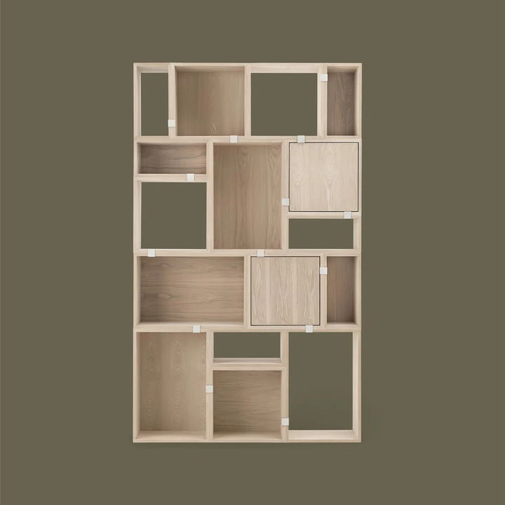 Muuto - Stacked System Shelf Module Without Rear Panel, Small / Oak - Image 11