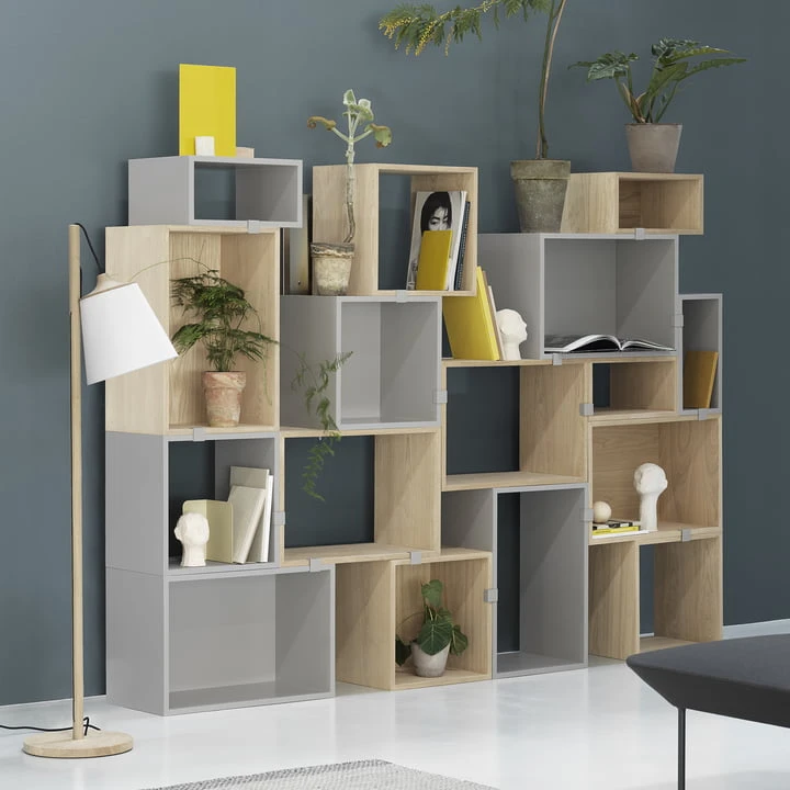 Muuto - Stacked System Shelf Module Without Rear Panel, Small / Oak - Image 5
