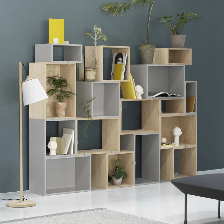 Muuto - Stacked System Shelf Module Without Rear Panel, Small / Oak - Image 9