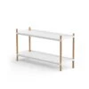 NINE - BOLT Shelf 53 X 100 Cm 2 Shelves, Oak / White