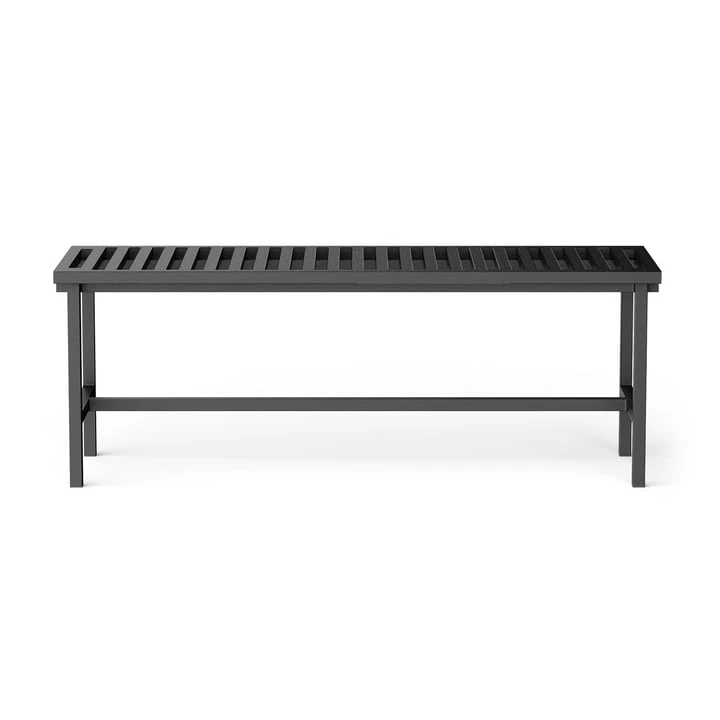 NINE - 19 Outdoors Garden Bench 122 X 45 Cm, Black (RAL 9011) - Image 2