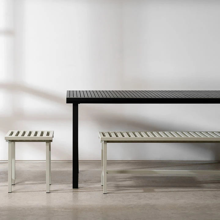 NINE - 19 Outdoors Garden Bench 122 X 45 Cm, Black (RAL 9011) - Image 4