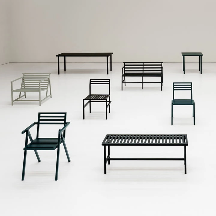 NINE - 19 Outdoors Garden Bench 122 X 45 Cm, Black (RAL 9011) - Image 7