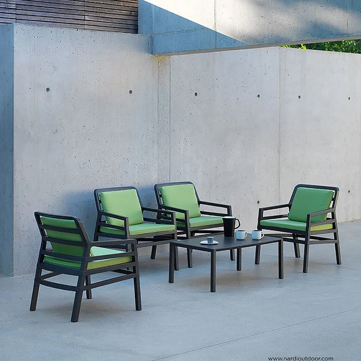 Nardi - Aria Poltrona Armchair, White / Grey - Image 3