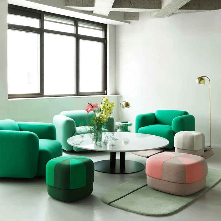 Normann Copenhagen - Circus Pouf Large, Blush Velour - Image 2