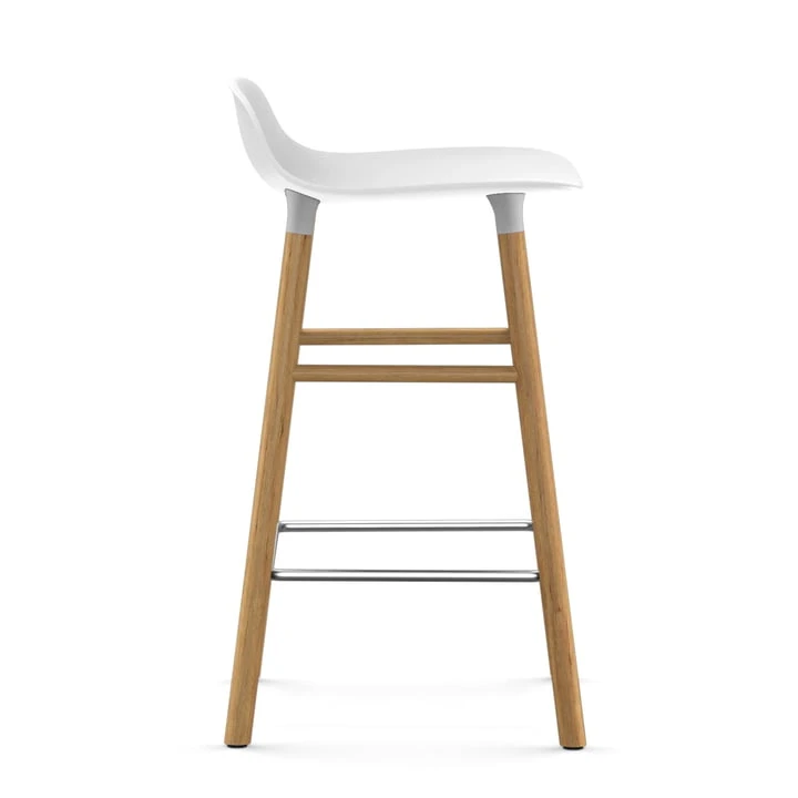 Normann Copenhagen - Form Bar Stool 65 Cm, Oak Frame / White - Image 3