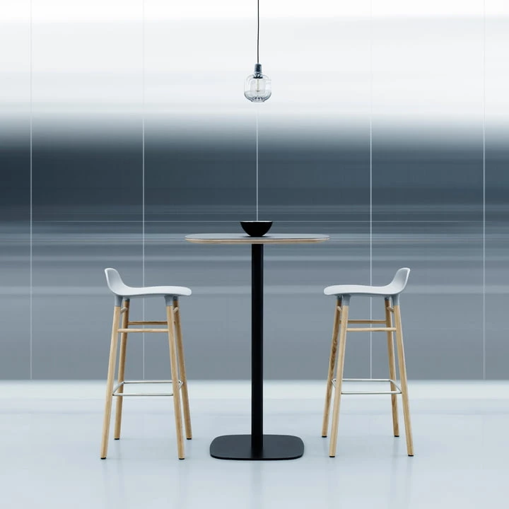 Normann Copenhagen - Form Bar Stool 65 Cm, Oak Frame / White - Image 8