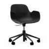 Normann Copenhagen - Swivel Form Chair With Castors, Black