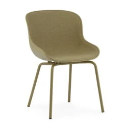 Normann Copenhagen - Hyg Chair Front Pad, Olive / Main Line Flax