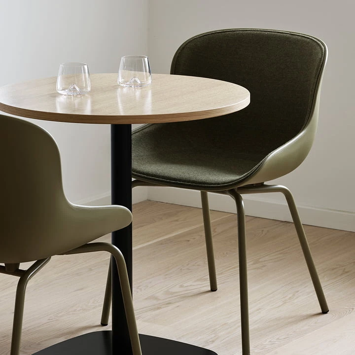 Normann Copenhagen - Hyg Chair Front Pad, Olive / Main Line Flax - Image 2