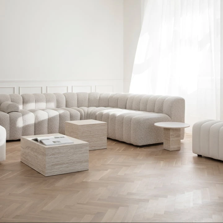 Norr11 - Cubism Coffee Table 45 X 45 Cm, Travertine Natural - Image 3