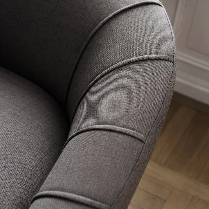 Northern - Plis 2-seater Sofa, Black / Dark Gray (Kvadrat Brusvik 08) - Image 4