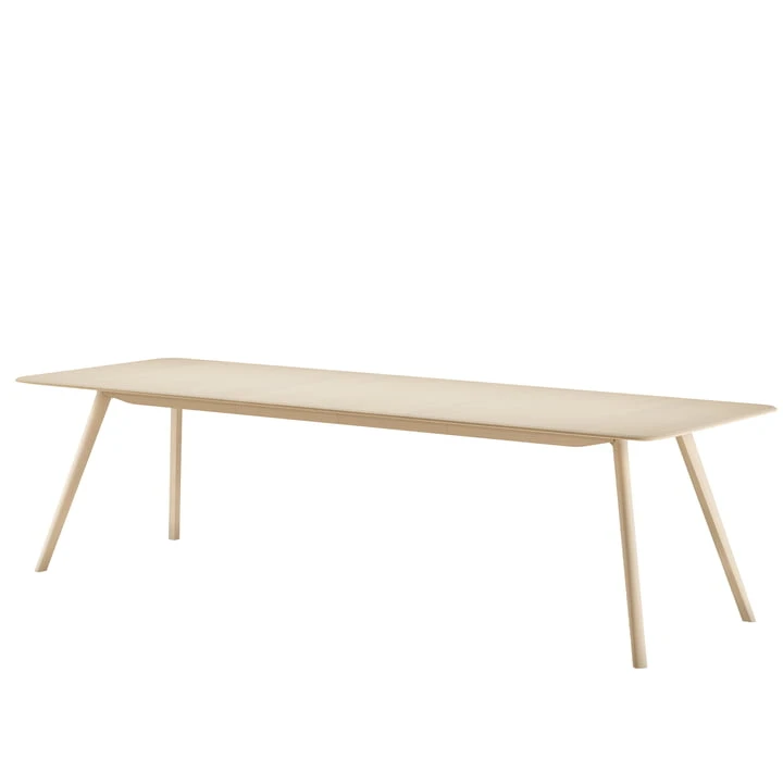 OUT Objekte Unserer Tage - Meyer Extending Table, 180 - 225 Cm, Ash Waxed With White Pigment