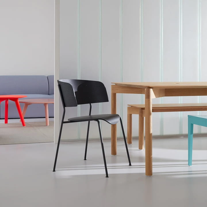 OUT Objekte Unserer Tage - Wagner Armchair, Black / Oak Matt Lacquered - Image 6