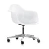 Vitra - Eames Plastic Armchair PACC, White, Castors For Hard Floors