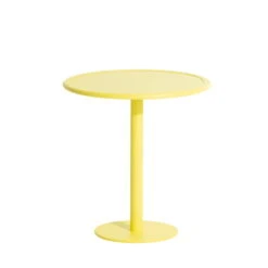 Petite Friture - Week-End Bistro Table Outdoor, Ø 70 Cm, Yellow