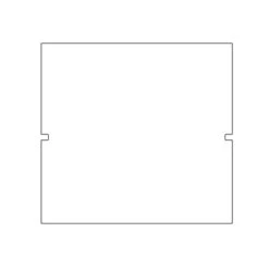 Plattenbau, White - Rear Panel 40cm, Shelf Height: 40cm