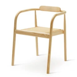 Please Wait To Be Seated - Ahm Chair, Matt Lacquered Ash / Cane Weave