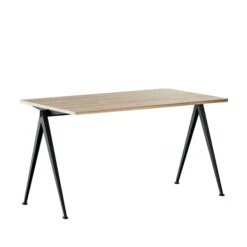 Hay - Pyramid Desk, 140 X 75 Cm, Oak Matt / Black