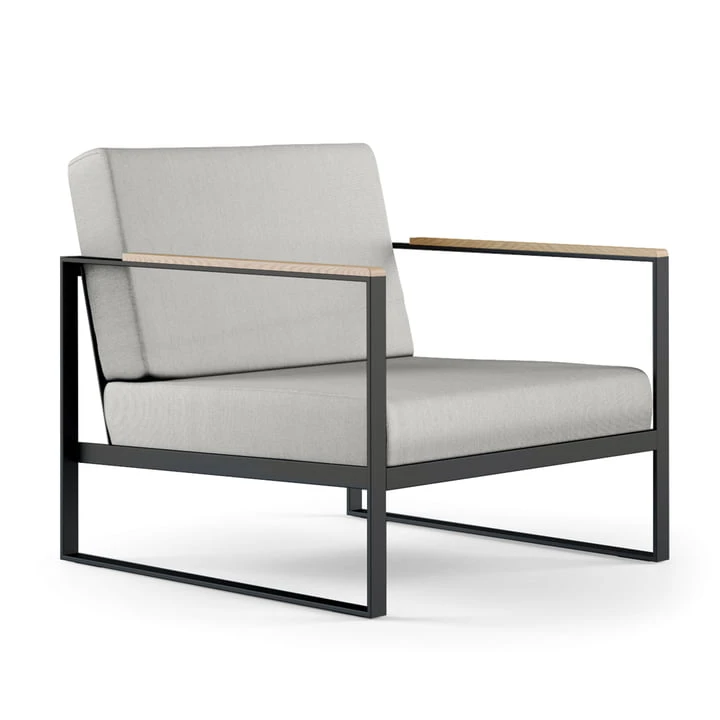 Röshults - Garden Easy Chair, Anthracite / Natural Grey