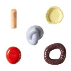 Schneid - Fossil Wall Hooks, Colorful (set Of 5)