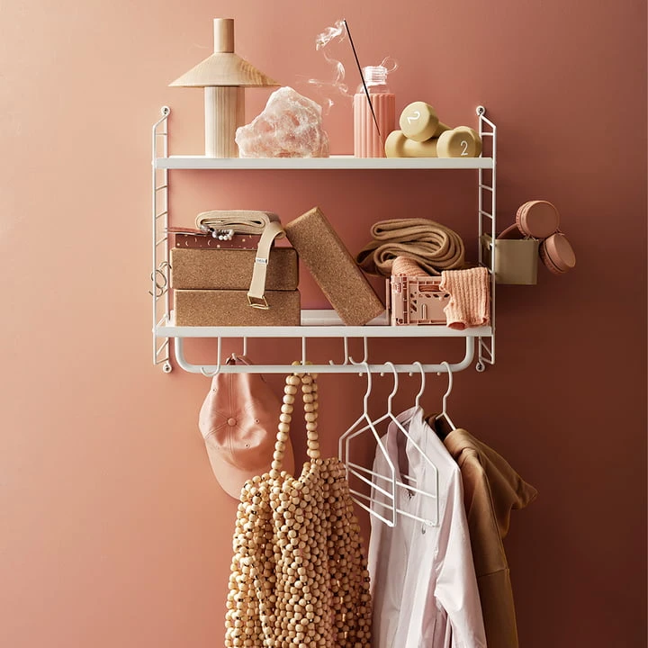 String - Hallway Wall Shelf, 30 X 58 Cm, White - Image 3