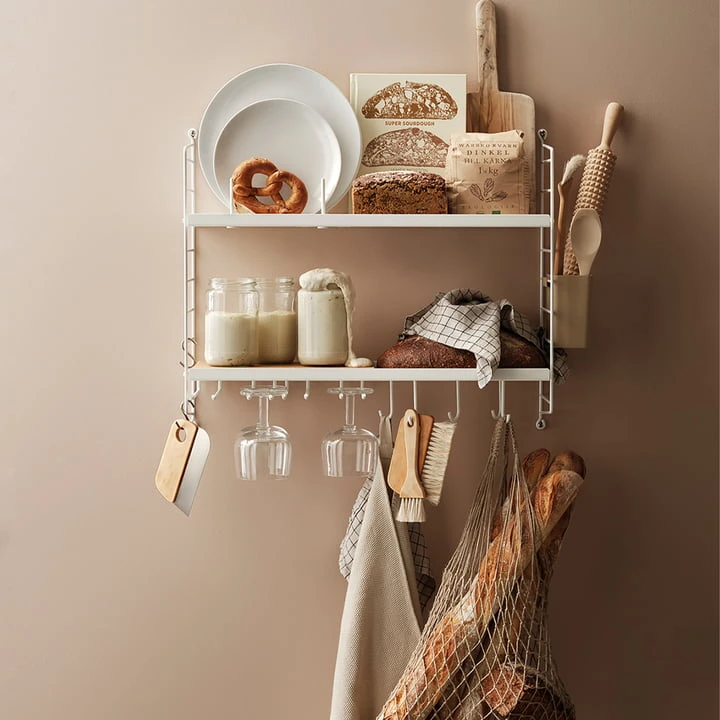 String - Kitchen Wall Shelf, 20 X 58 Cm, White - Image 4