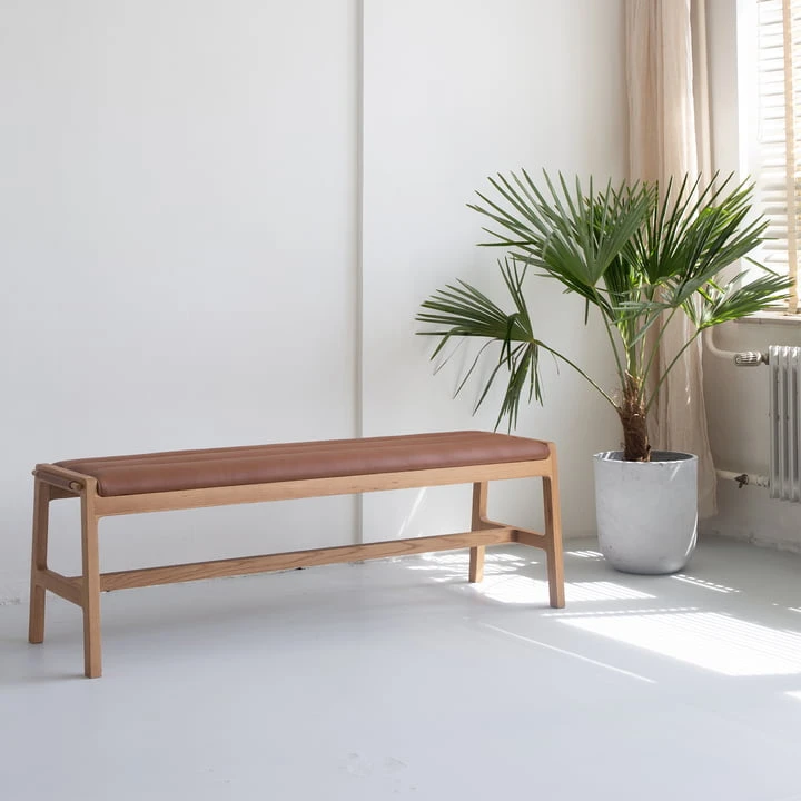 Studio Zondag - Leef Bench 140 Cm, Oak / Cognac - Image 6