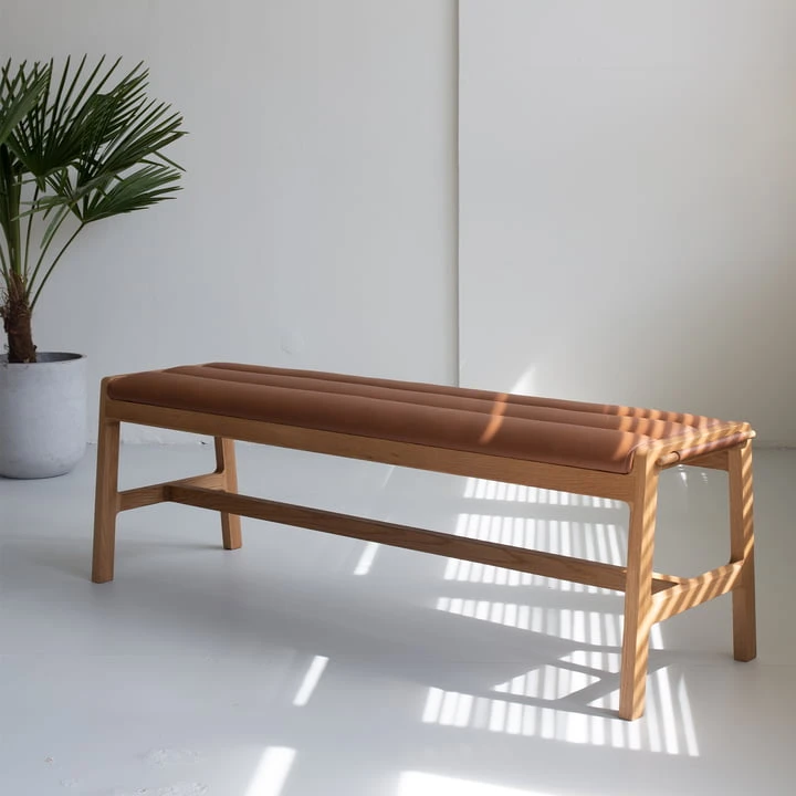 Studio Zondag - Leef Bench 140 Cm, Oak / Cognac - Image 7