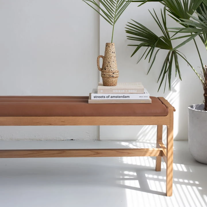 Studio Zondag - Leef Bench 140 Cm, Oak / Cognac - Image 8