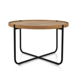 Studio Zondag - Licht Coffee Table Ø 60 Cm, Oak / Black
