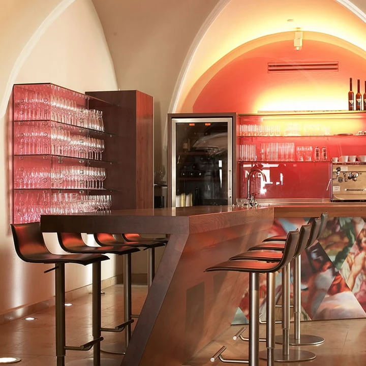 Lapalma - Thin Bar Stool S24 (H 52-77 Cm), Stainless Steel Frame / White Lacquered Seat Shell - Image 8