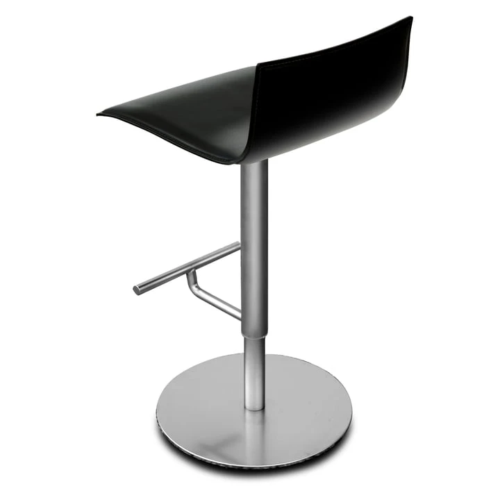 Lapalma - Thin Bar Stool S24 (H 52-77 Cm), Stainless Steel Frame / White Lacquered Seat Shell - Image 3