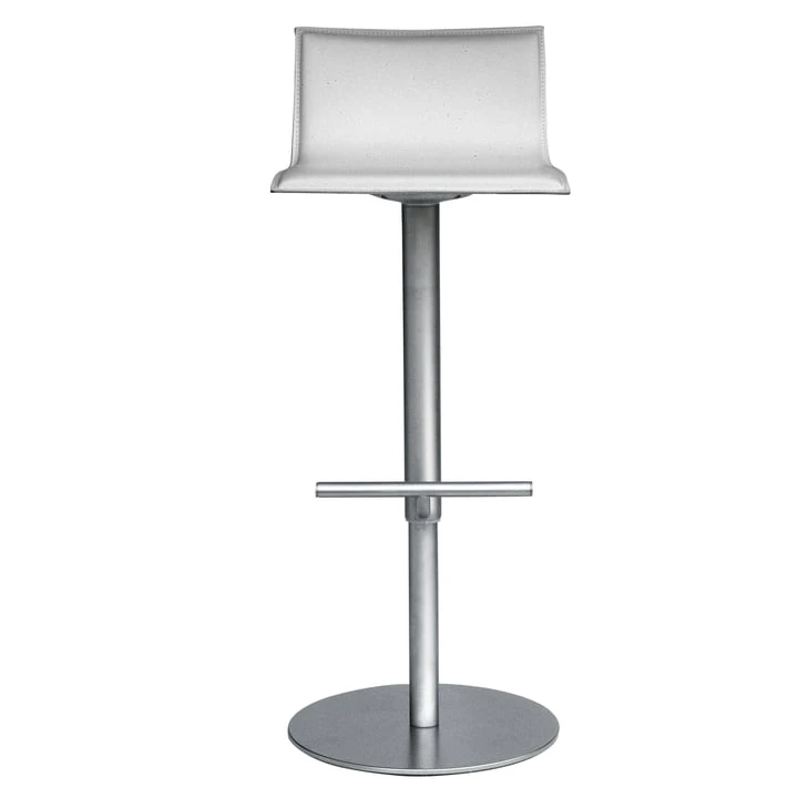 Lapalma - Thin Bar Stool S24 (H 52-77 Cm), Stainless Steel Frame / White Lacquered Seat Shell - Image 6