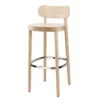 Thonet - 118 MH Bar Stool, Stained Beech (TP 107 Lightened) / Seat: Trough Seat