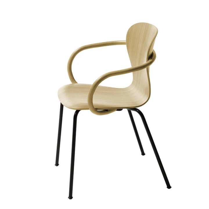 Thonet - S 220 F Armchair, Oak / Frame Black RAL 9005