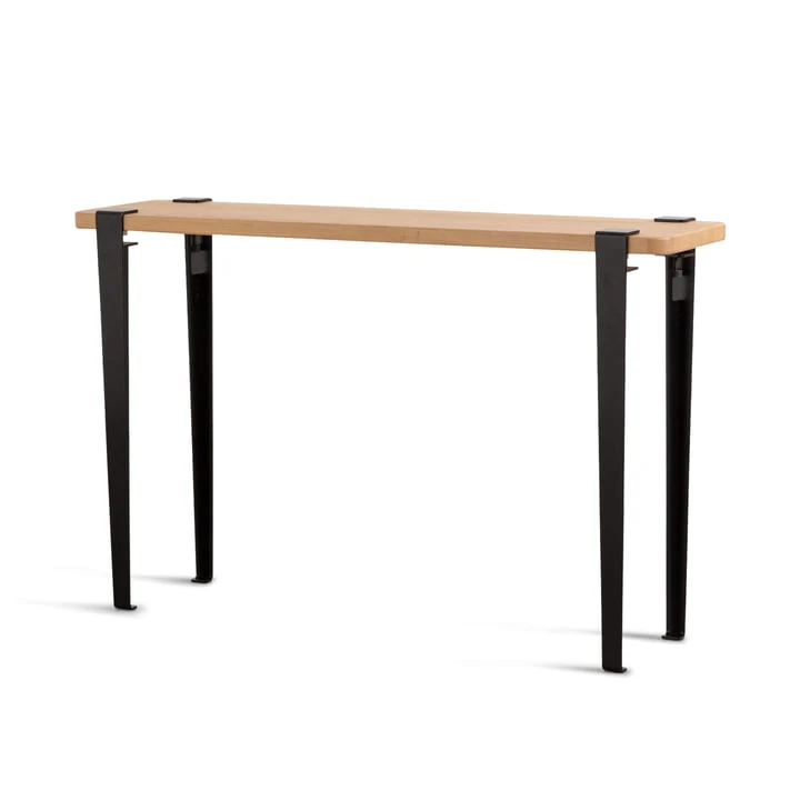 TipToe - LIMA Console Table, Oak / Graphite Black