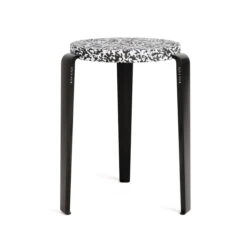 TipToe - LOU Stool Macchiato, Recycled Plastic / Graphite Black