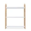 Umbra - Bellwood Freestanding Shelf With 3 Shelves, White / Poplar Nature