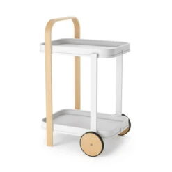 Umbra - Bellwood Serving Trolley, White / Nature