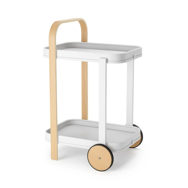 Umbra - Bellwood Serving Trolley, White / Nature