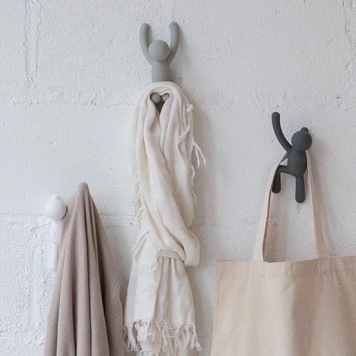 Umbra - Buddy Wall Hook Set Of 3, Blue / Yellow / Red - Image 2