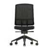 Vitra - AM Chair, Black Back, Seat F30 Plano Nero, Five Star Black Plastic Base, Without Armrests, Castors For Hard Floors