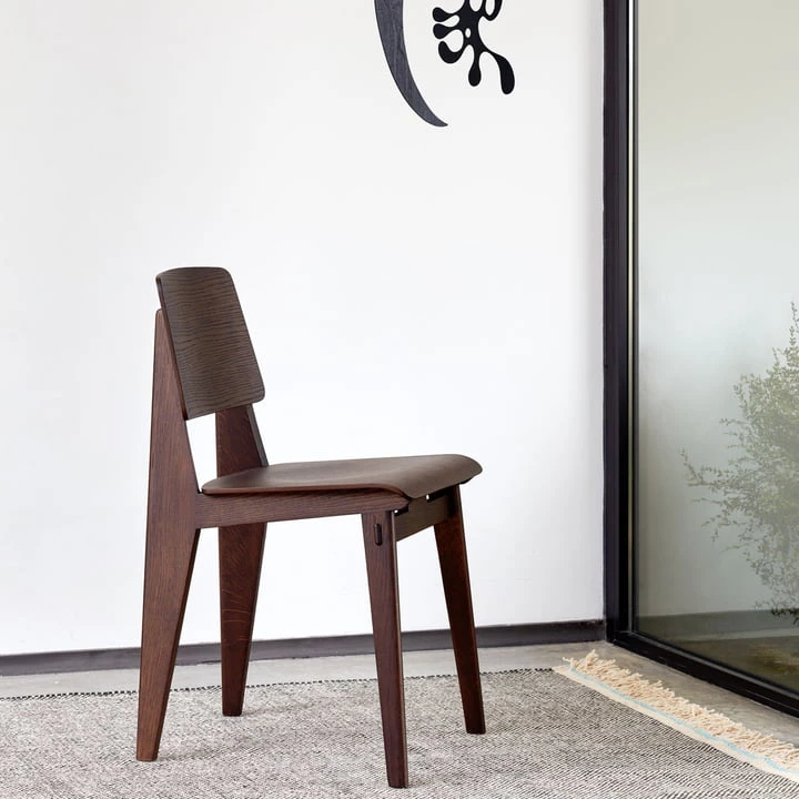 Vitra - Chaise Tout Bois Chair, Natural Oak, Felt Glides - Image 4