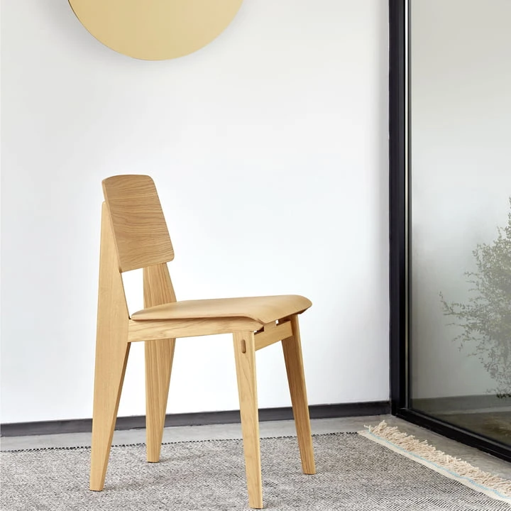 Vitra - Chaise Tout Bois Chair, Natural Oak, Felt Glides - Image 3