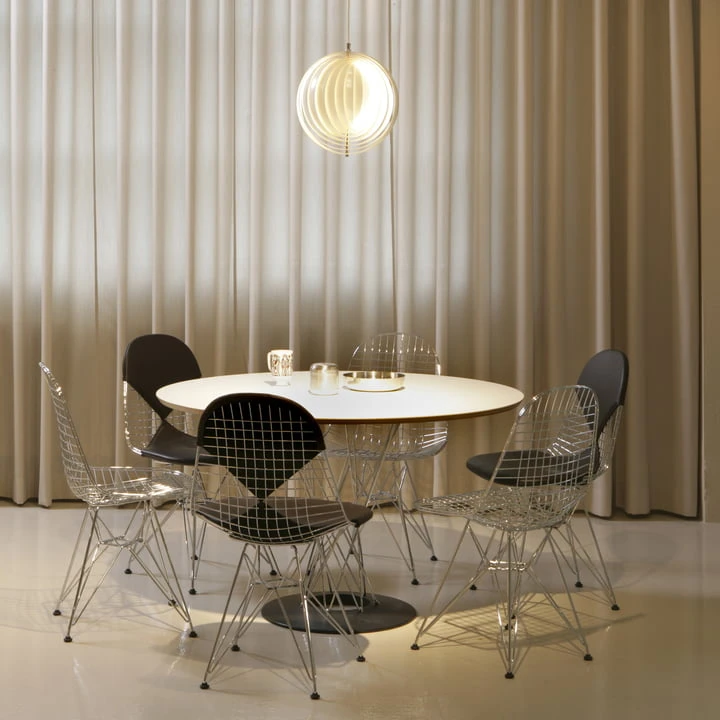 Vitra - Dining Table By Isamu Noguchi, Ø 121 Cm, White / Chrome - Image 4
