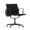 Vitra - Ea 103 Chair Coated Deep Black With Armrests, Hopsack Nero (felt Glider)
